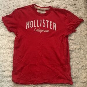 Y2K Hollister Thrashed Red Logo T Shirt